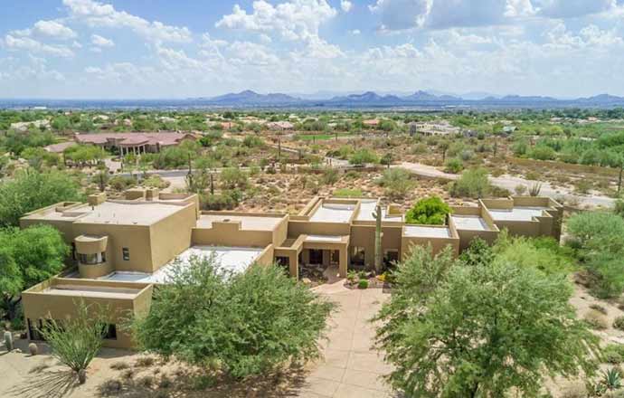 Drone Shot Of The Hope House Vereda Solana Mansion Where Patients Recieve Personalized Addiction Treatment