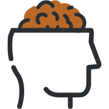 Person With Exposed Brain Icon For Mindfulness Based Cognitive Therapy