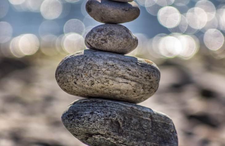 Stack Of Rock To Symbolize Serenity Following Detox From Alcohol