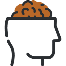 Icon of a Person With Exposed Brain