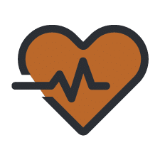 Icon Depicting Negative Alcohol Effects Like Slow Heart Rate