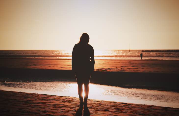 Woman On Beach After Detoxing From Opioids