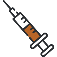 icon of a syringe and injectable opioid thats addictive