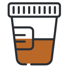 urine test icon to detect use of drugs