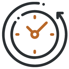 clock icon representing gradual reducing