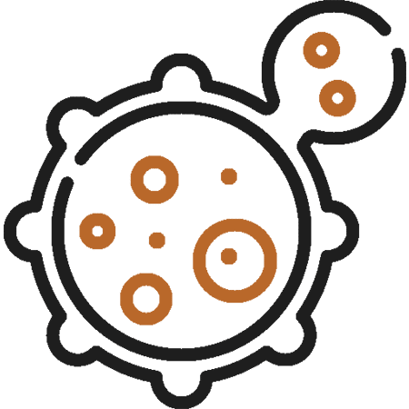 icon showing the effects of addiction on the body can potentially escalate risk of cancer.