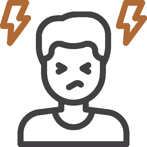 icon depicting irritability