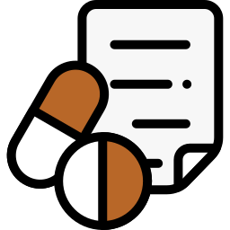 icon for medical prescription and dosage