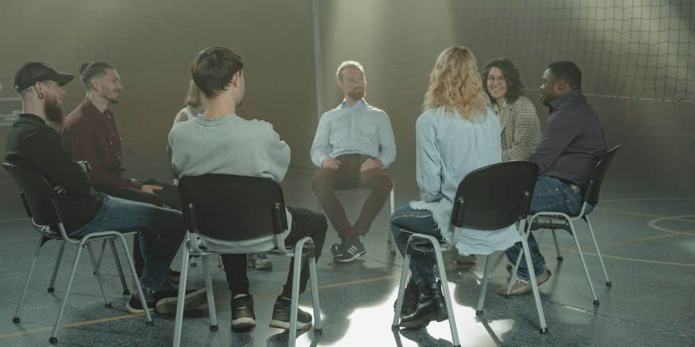Photo Showing Group Therapy Can Treat Addiction