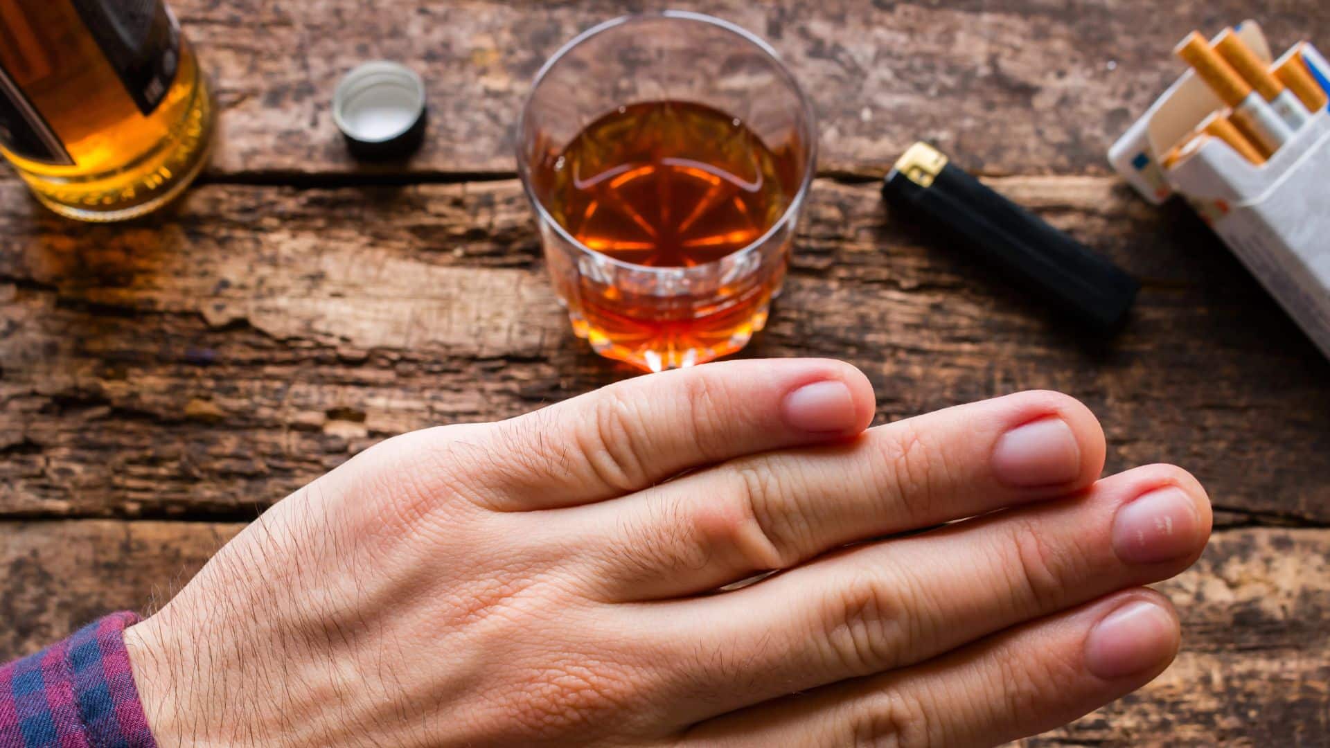 man refuses to alcohol and cigarettes