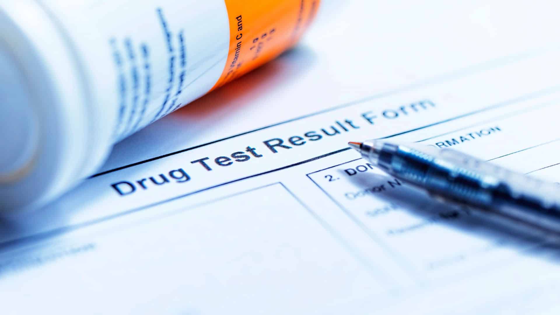 Drug test blank form