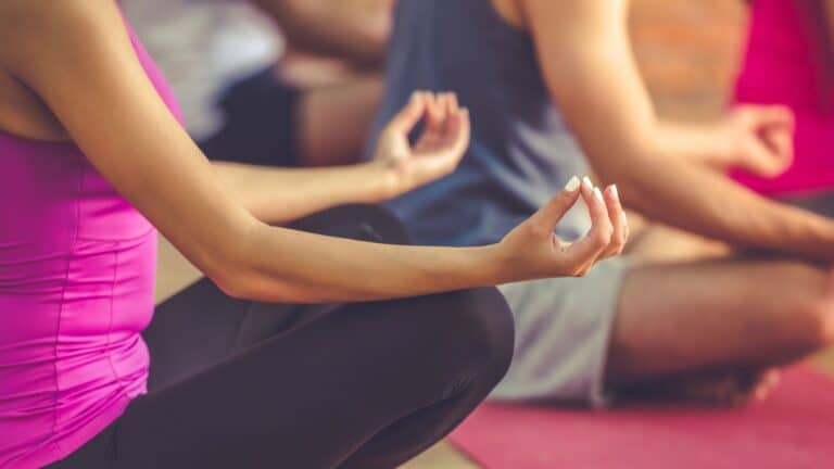 people doing yoga