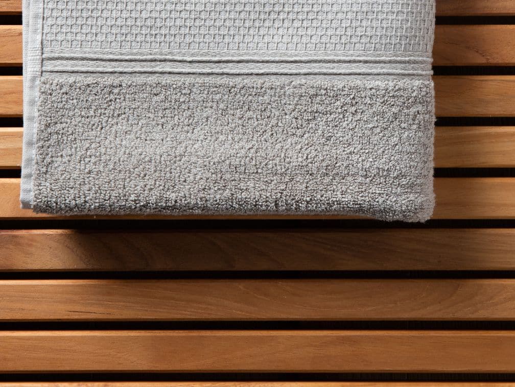 Half grey towel for spa