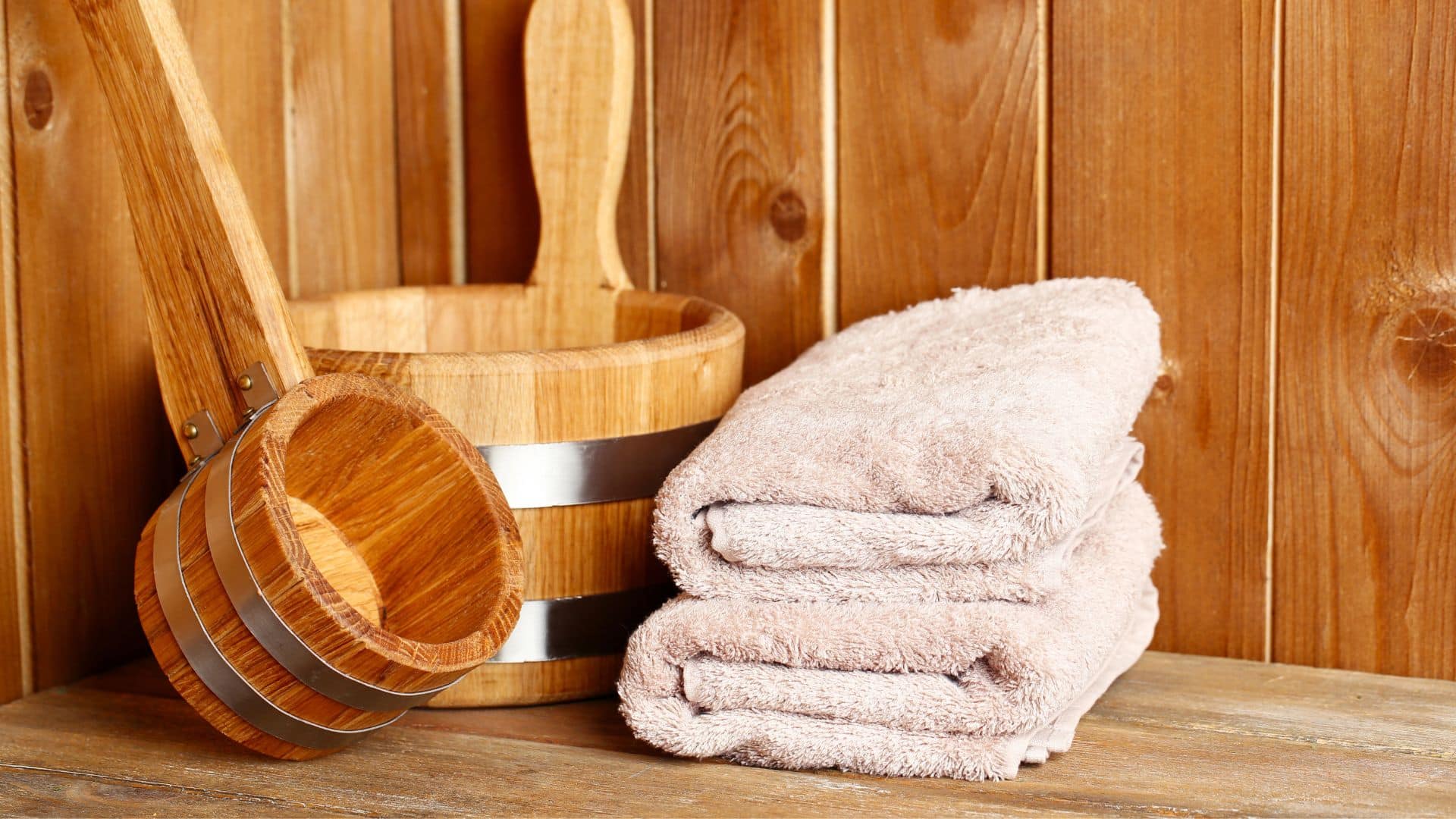 Natural accessories in sauna
