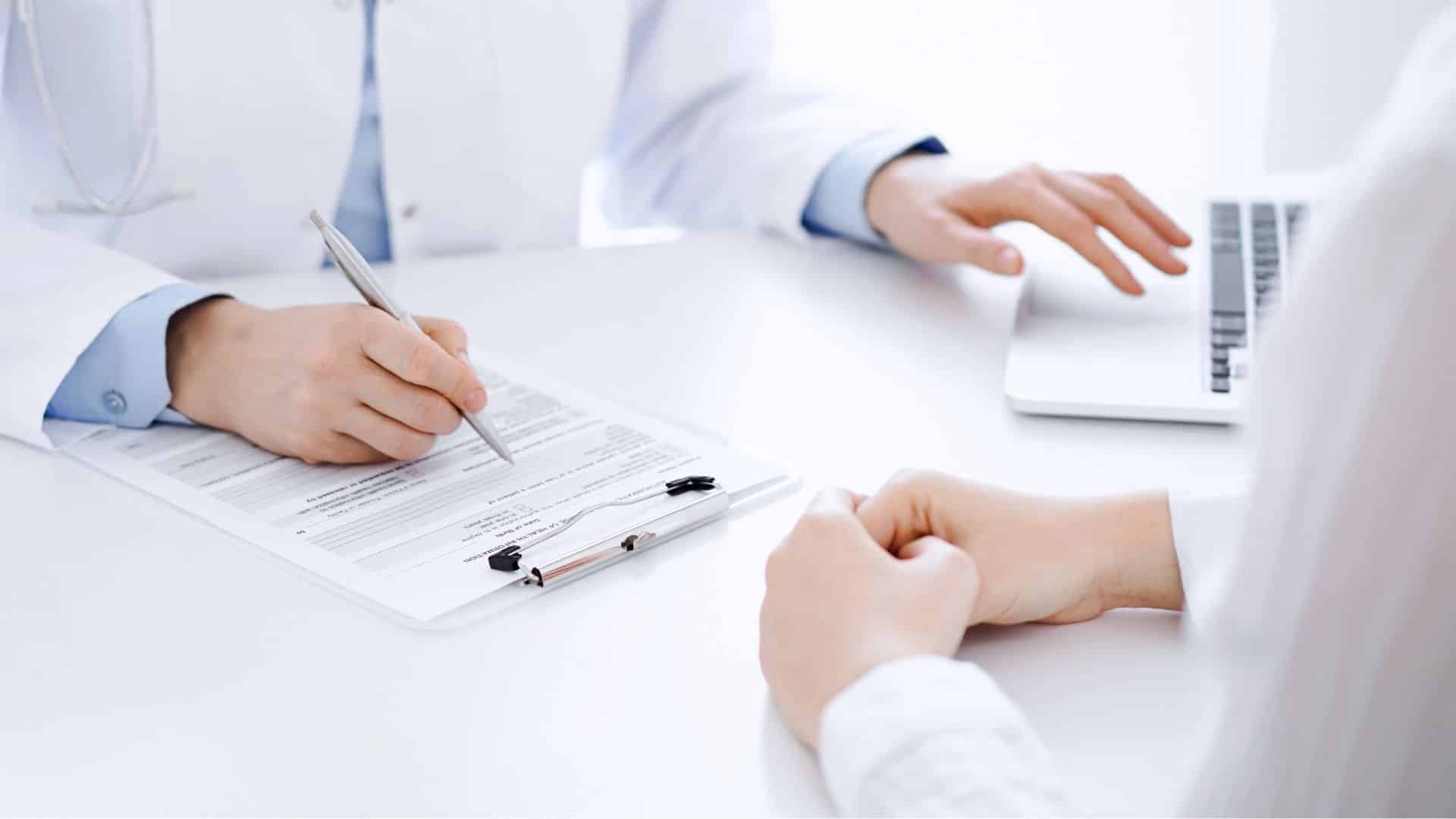 Doctor and patient discussing something