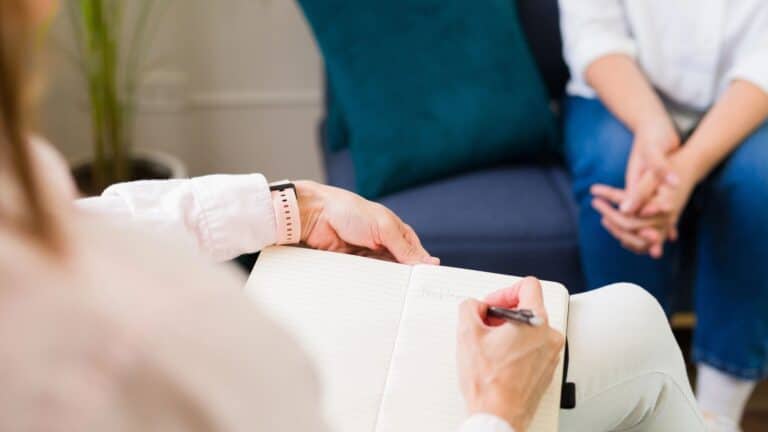 therapy session with patient